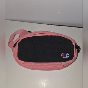 Champion OSFA Pink & Black Adjustable Waist Pack With Zipper Closures Crossbody